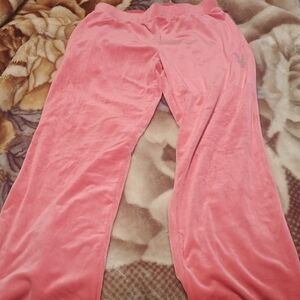 Pastel Hot Pink Velour Lounge Pants